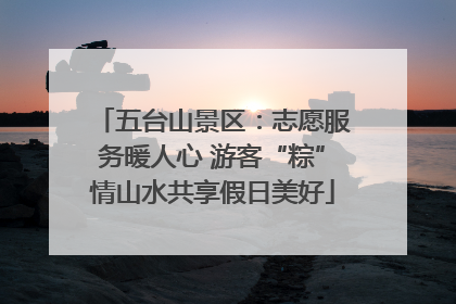 五台山景区：志愿服务暖人心 游客“粽”情山水共享假日美好