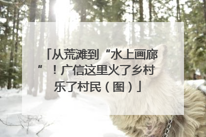 从荒滩到“水上画廊”！广信这里火了乡村 乐了村民（图）