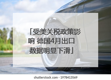 受美关税政策影响 德国4月出口数据明显下滑