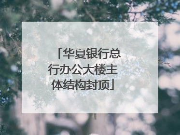 华夏银行总行办公大楼主体结构封顶