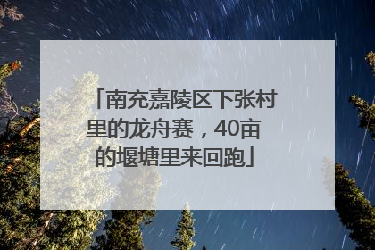 南充嘉陵区下张村里的龙舟赛，40亩的堰塘里来回跑