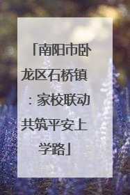 南阳市卧龙区石桥镇：家校联动共筑平安上学路