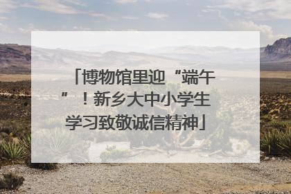 博物馆里迎“端午”！新乡大中小学生学习致敬诚信精神
