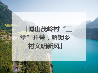博山茂岭村“三堂”并蒂，解锁乡村文明新风
