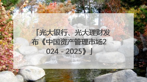 光大银行、光大理财发布《中国资产管理市场2024－2025》