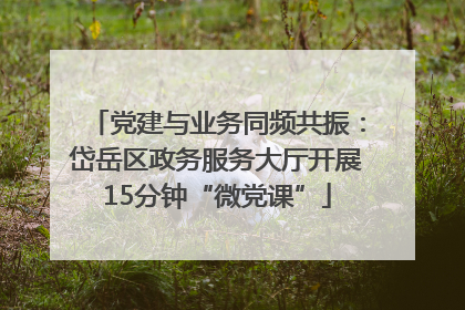 党建与业务同频共振：岱岳区政务服务大厅开展15分钟“微党课”