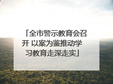 全市警示教育会召开 以案为鉴推动学习教育走深走实