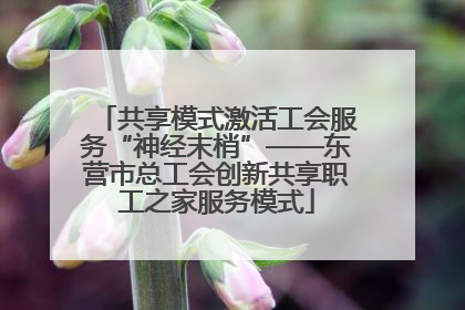 共享模式激活工会服务“神经末梢”——东营市总工会创新共享职工之家服务模式