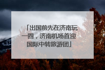 出国前先在济南玩一圈，济南机场首迎国际中转旅游团