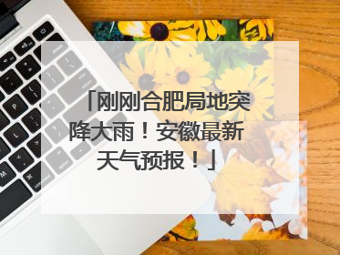 刚刚合肥局地突降大雨！安徽最新天气预报！