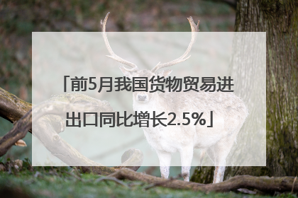 前5月我国货物贸易进出口同比增长2.5%