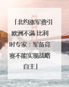 北约涨军费引欧洲不满 比利时专家：军备竞赛不能实现战略自主