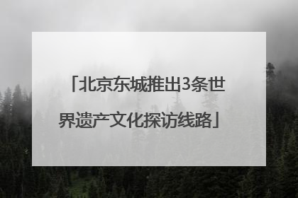 北京东城推出3条世界遗产文化探访线路