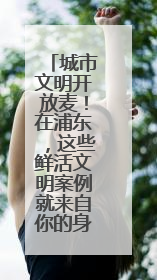城市文明开放麦！在浦东，这些鲜活文明案例就来自你的身边