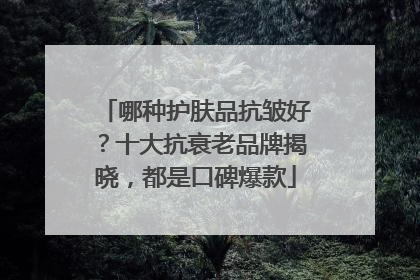 哪种护肤品抗皱好？十大抗衰老品牌揭晓，都是口碑爆款