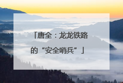 唐全：龙龙铁路的“安全哨兵”
