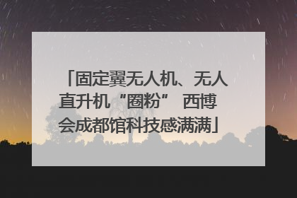 固定翼无人机、无人直升机“圈粉” 西博会成都馆科技感满满