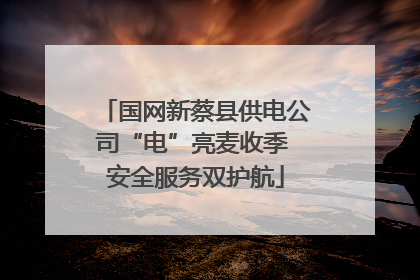 国网新蔡县供电公司“电”亮麦收季 安全服务双护航