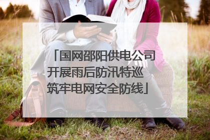 国网邵阳供电公司开展雨后防汛特巡 筑牢电网安全防线