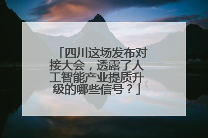 四川这场发布对接大会，透露了人工智能产业提质升级的哪些信号？