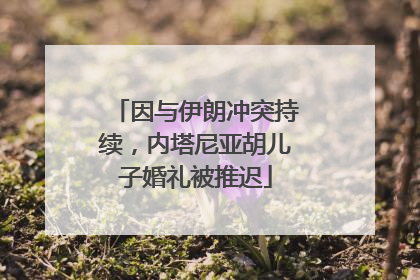 因与伊朗冲突持续，内塔尼亚胡儿子婚礼被推迟