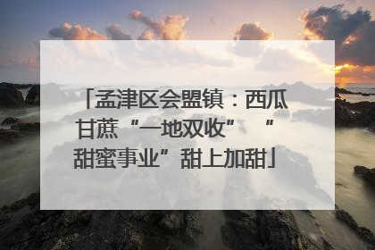 孟津区会盟镇：西瓜甘蔗“一地双收” “甜蜜事业”甜上加甜