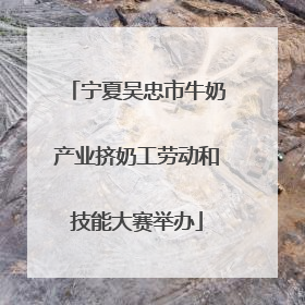 宁夏吴忠市牛奶产业挤奶工劳动和技能大赛举办