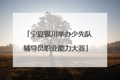宁夏银川举办少先队辅导员职业能力大赛