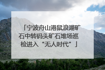 宁波舟山港鼠浪湖矿石中转码头矿石堆场巡检进入“无人时代”
