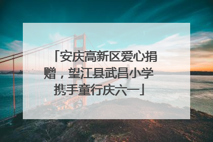 安庆高新区爱心捐赠，望江县武昌小学携手童行庆六一