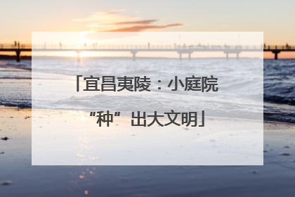 宜昌夷陵：小庭院“种”出大文明