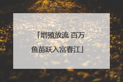 增殖放流 百万鱼苗跃入富春江