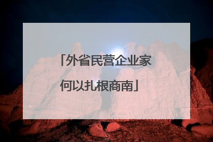 外省民营企业家何以扎根商南