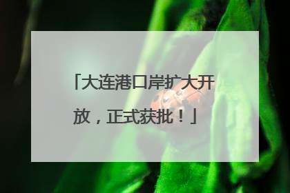 大连港口岸扩大开放，正式获批！