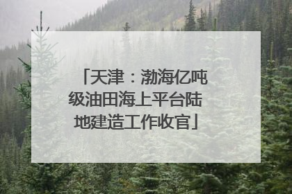 天津：渤海亿吨级油田海上平台陆地建造工作收官