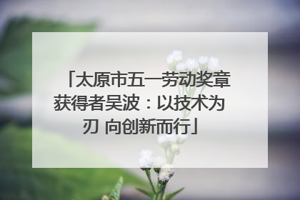 太原市五一劳动奖章获得者吴波：以技术为刃 向创新而行