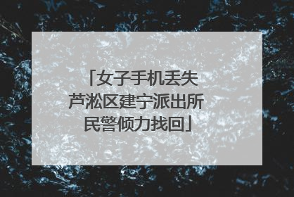 女子手机丢失 芦淞区建宁派出所民警倾力找回