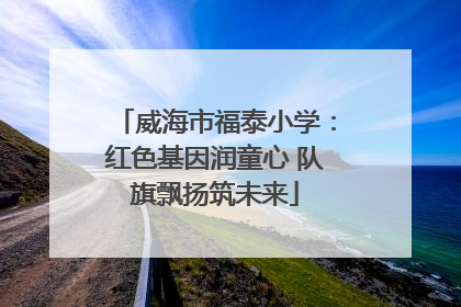威海市福泰小学：红色基因润童心 队旗飘扬筑未来
