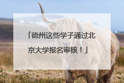 德州这些学子通过北京大学报名审核！