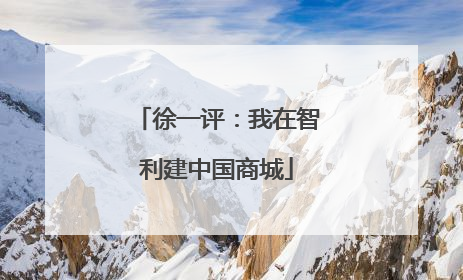 徐一评：我在智利建中国商城