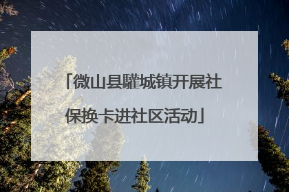 微山县驩城镇开展社保换卡进社区活动