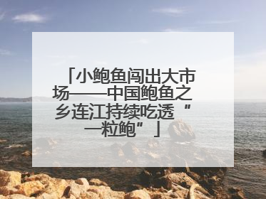 小鲍鱼闯出大市场——中国鲍鱼之乡连江持续吃透“一粒鲍”
