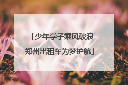 少年学子乘风破浪 郑州出租车为梦护航
