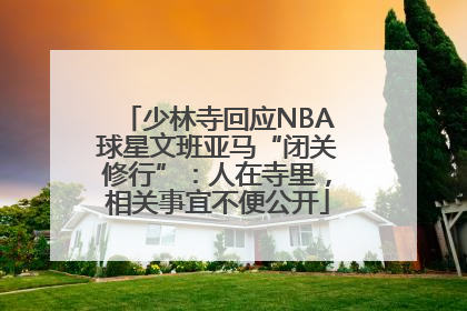 少林寺回应NBA球星文班亚马“闭关修行”：人在寺里，相关事宜不便公开