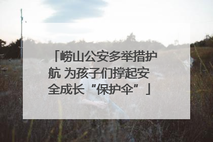 崂山公安多举措护航 为孩子们撑起安全成长“保护伞”