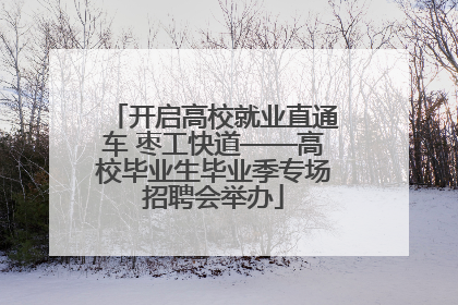 开启高校就业直通车 枣工快道——高校毕业生毕业季专场招聘会举办