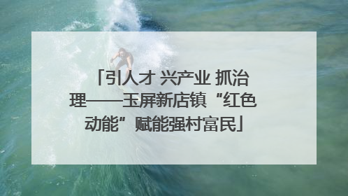 引人才 兴产业 抓治理——玉屏新店镇“红色动能”赋能强村富民