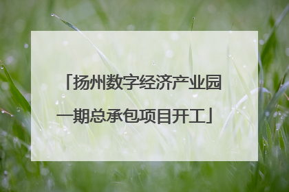 扬州数字经济产业园一期总承包项目开工