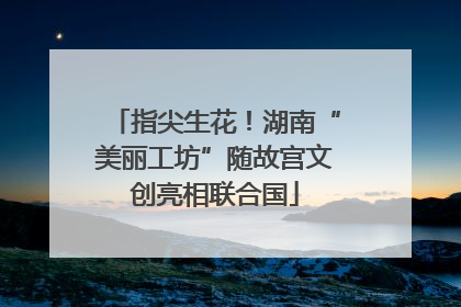 指尖生花！湖南“美丽工坊”随故宫文创亮相联合国