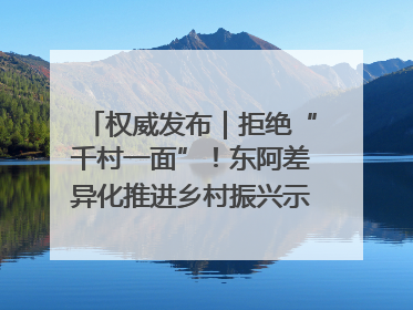 权威发布｜拒绝“千村一面”！东阿差异化推进乡村振兴示范片区建设